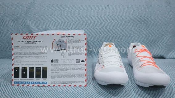 Chaussures vélo DMT POGI’S 2025 – Blanc / Orange fluo – Taille 41 - 1