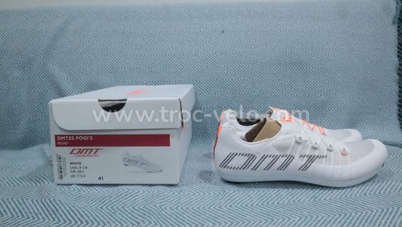 Chaussures vélo DMT POGI’S 2025 – Blanc / Orange fluo – Taille 41 - 4