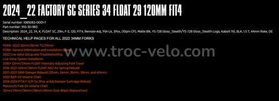 Fourche fox 34 factory sc kashima 120mm fit4 - 7