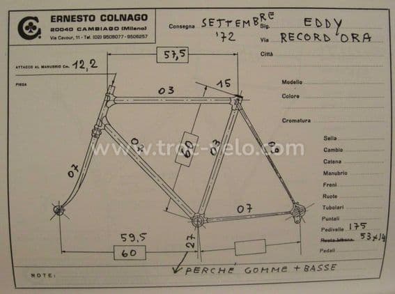 Vélo de course vintage - EDDY MERCKX - CORSA EXTRA - COLUMBUS SLX - CAMPAGNOLO - 3