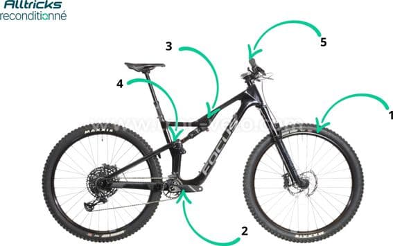 VTT Tout-Suspendu Focus Jam 8.8 Noir Sram NX Eagle 12v - Produit Reconditionné - 2
