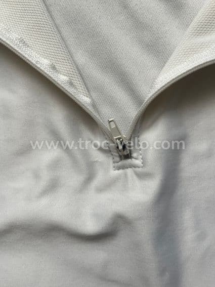 T-shirt maillot jersey manches longues windstopper anti coupe vent MYBIKE blanc nacré - 5