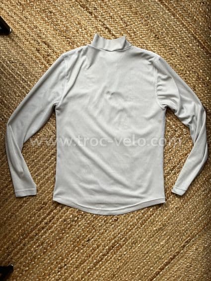T-shirt maillot jersey manches longues windstopper anti coupe vent MYBIKE blanc nacré - 9
