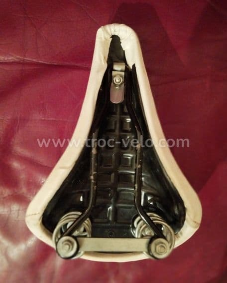 Selle Mbk blanche confort vintage a ressort en Bé - 5
