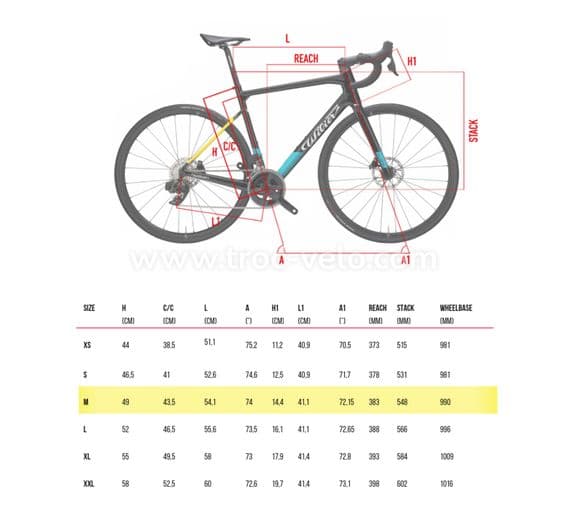 Vélo de course Wilier Garda, cadre carbone, taille M - 5