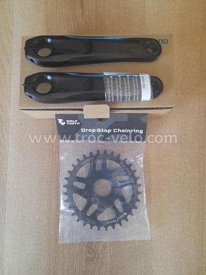 Pedalier Shimano EP8 XTR 160mm + Plateau woolTouth T-TYPE - 1