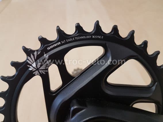 Pédalier SRAM Truvativ Stylo Eagle GXP 6K 34 dents 11 ou 12 vitesses. - 4